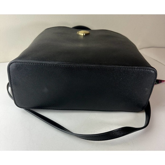 Betsey Johnson Gigi Triple Compartment Satchel W/ Scarf Black Purse Shoulder Bag - Picture 6 of 13